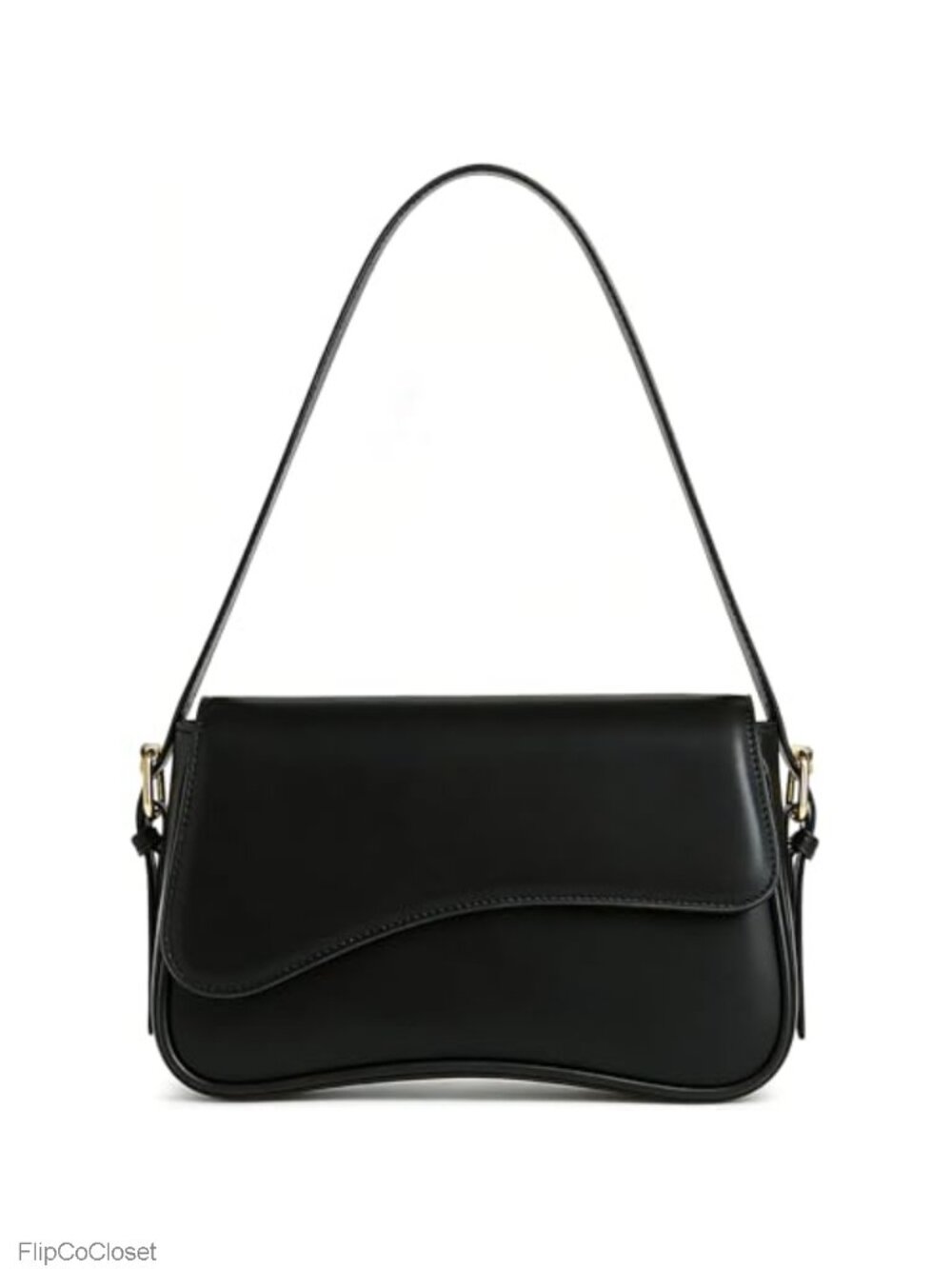 Y2K PU Leather Crescent Shoulder Bag Crossbody Purse with 2 Adjustable Straps